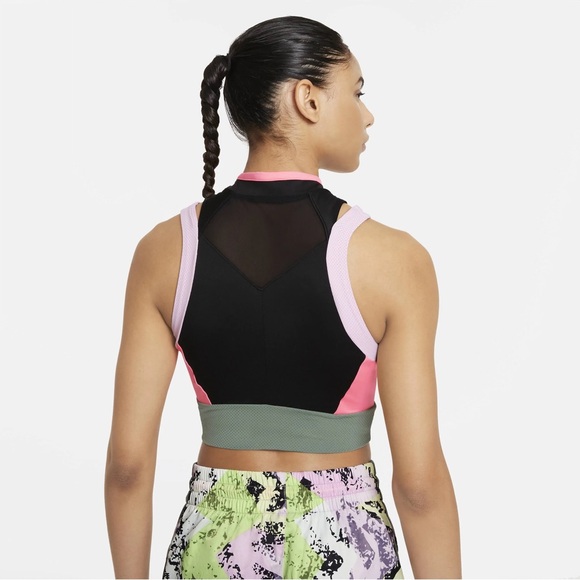 NWT RARE PINK GREEN BLACK Jordan Heatwave Women's Crop Top XS - Picture 5 of 6